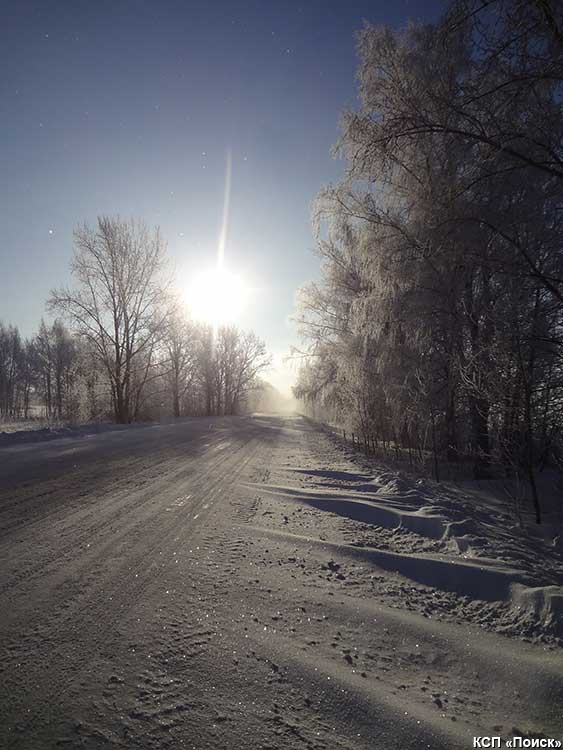 Природа Мордовии. Зимняя дорога